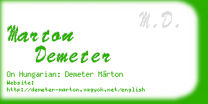 marton demeter business card